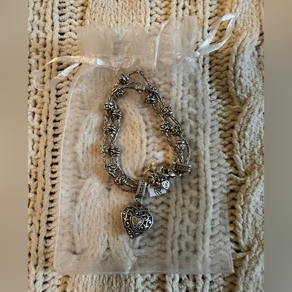 NWT Brighton Reno Heart 3 strand bracelet